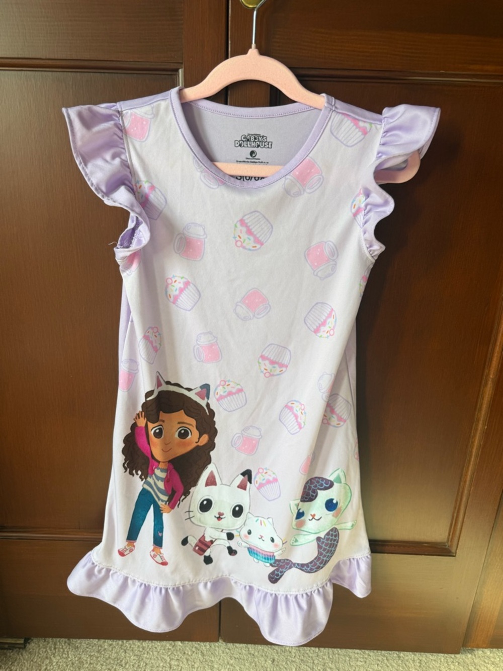 Dreamworks Lilac Cupcake & Characters Nightgown - Purple, Pink, White